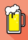Beer glass iconÃ¢â¬â stock illustration